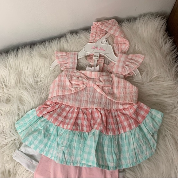 Little Lass Plaid Check Outfit Set - Picture 2 of 4